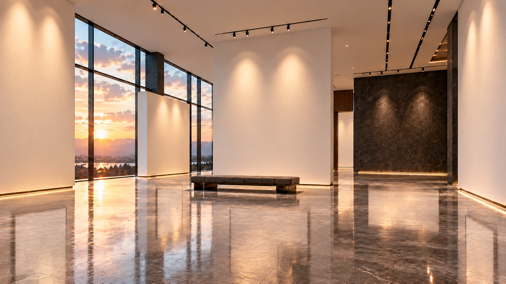 Explore the unoccupied Contemporary Collection art exhibition room, with artwork coming soon